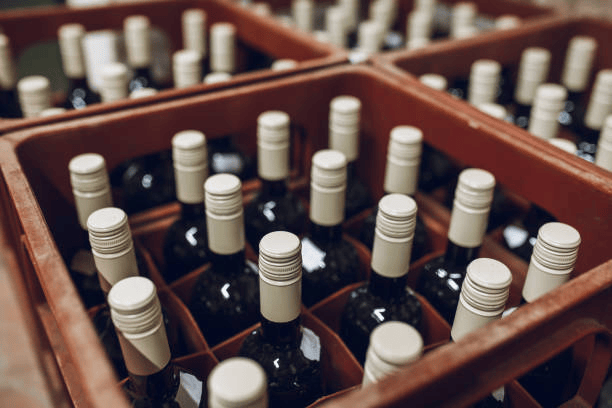 ABC Store Wine bottles in crates